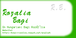 rozalia bagi business card